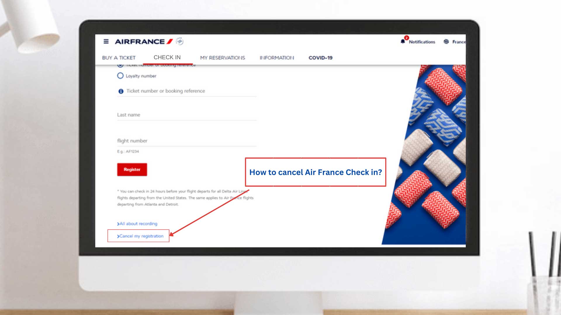 cancel my Air France check-in