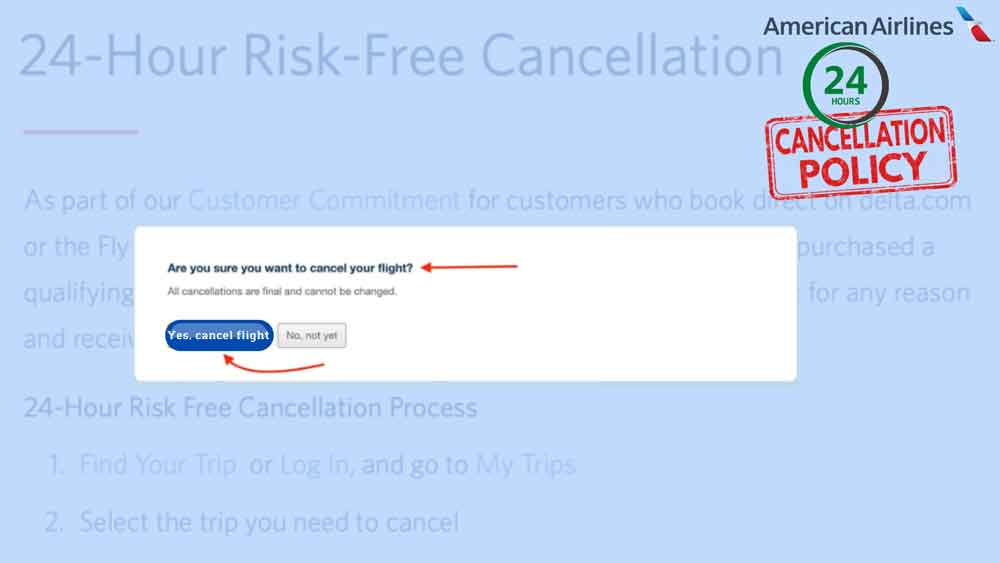 American Airlines 24 hour Cancellation
