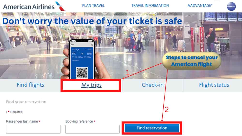 How to cancel american airlines flight