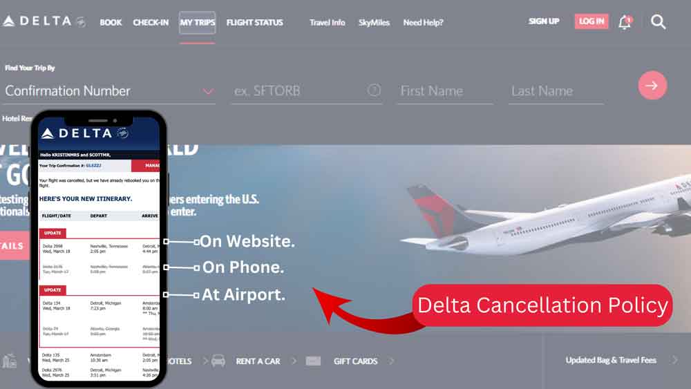 how to cancel delta airlines flight