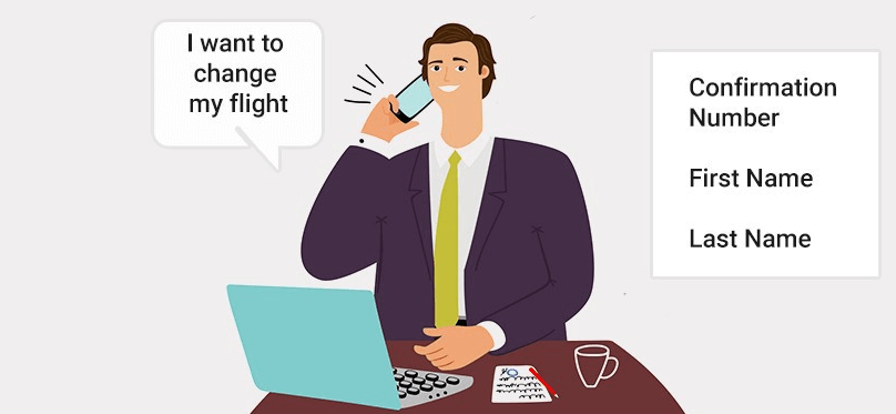 flight change through phone