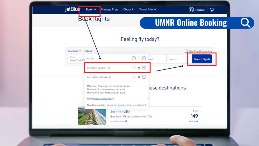Jetblue Unaccompanied Minor Booking