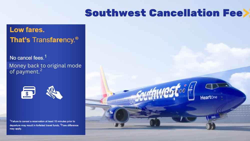 Southwest Airlines Cancellation Fee